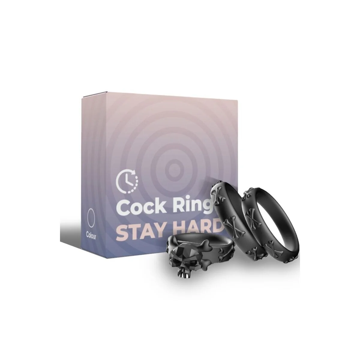 Ringe Calavera Silikon Schwarz von Armony For Him kaufen | Fesselliebe