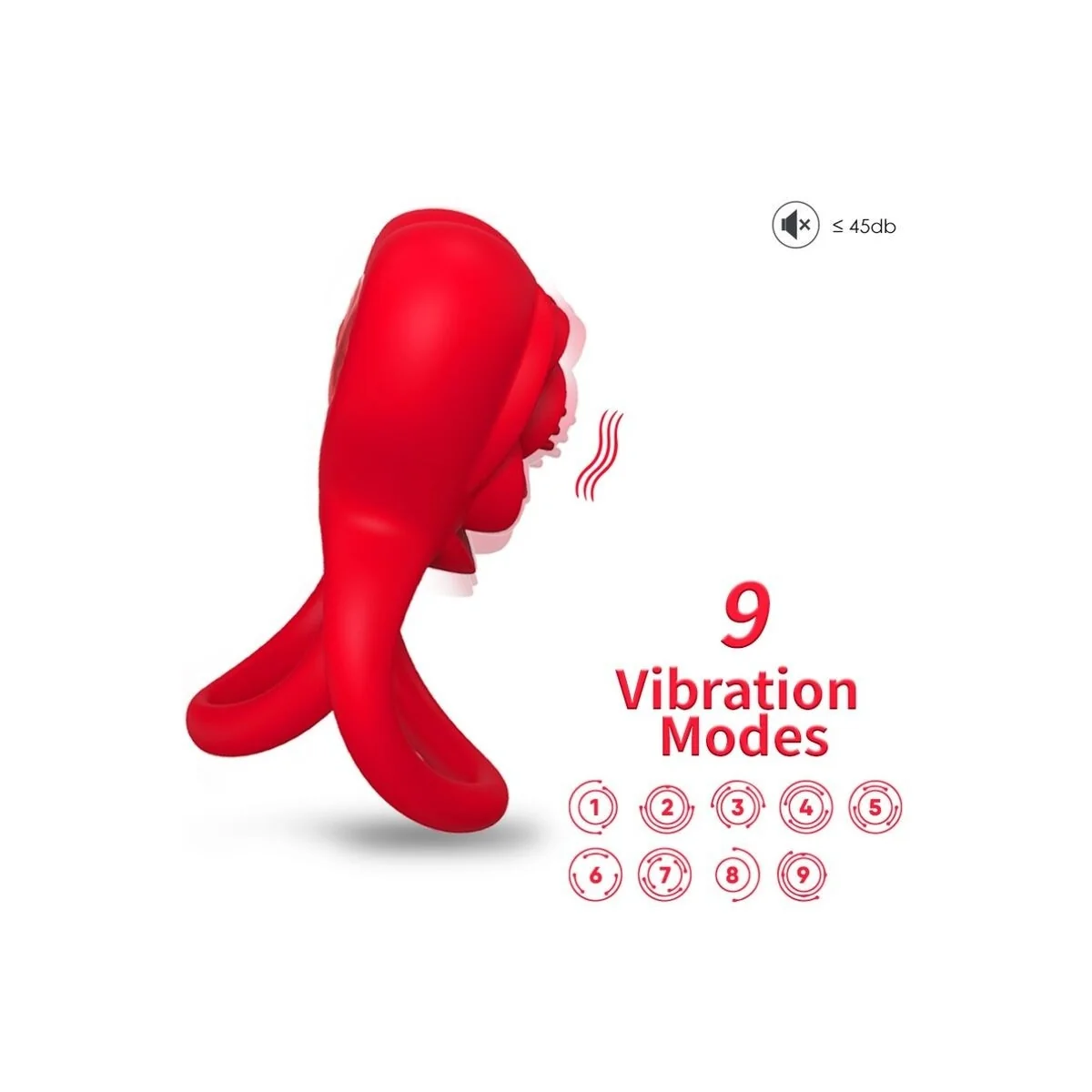 Ringvibrator Herz Rot von Armony For Him kaufen | Fesselliebe