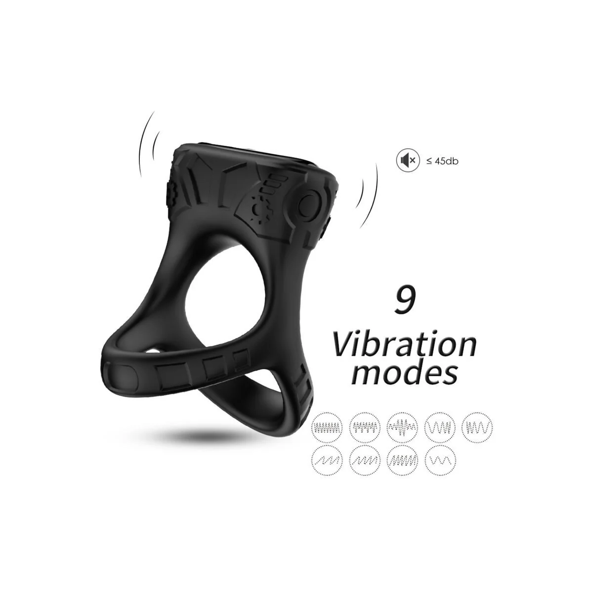 Ringvibrator & Multiposition Schwarz von Armony For Him kaufen | Fesselliebe