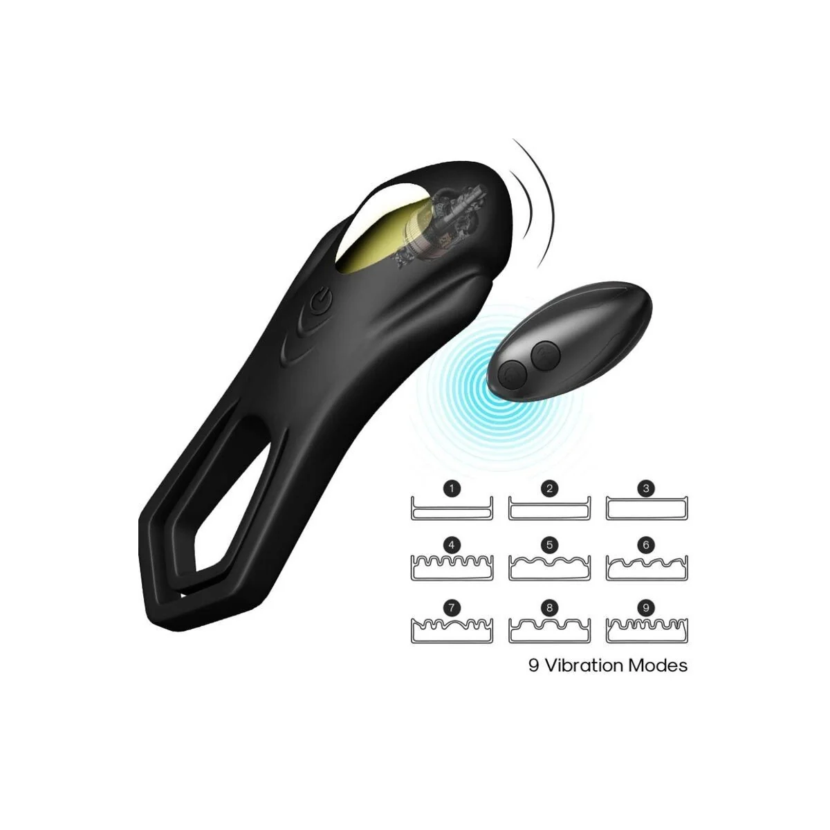 Roadster Vibrator Doppelring-mit Fernbedienung Schwarz von Armony For Him kaufen | Fesselliebe