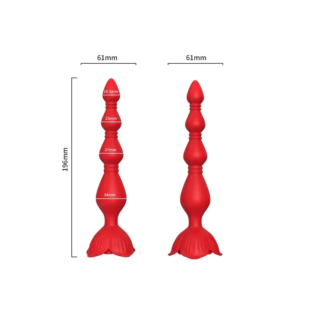 Rosa Vibrator Pagoda & Anal Plug Rot von Armony Anal kaufen | Fesselliebe