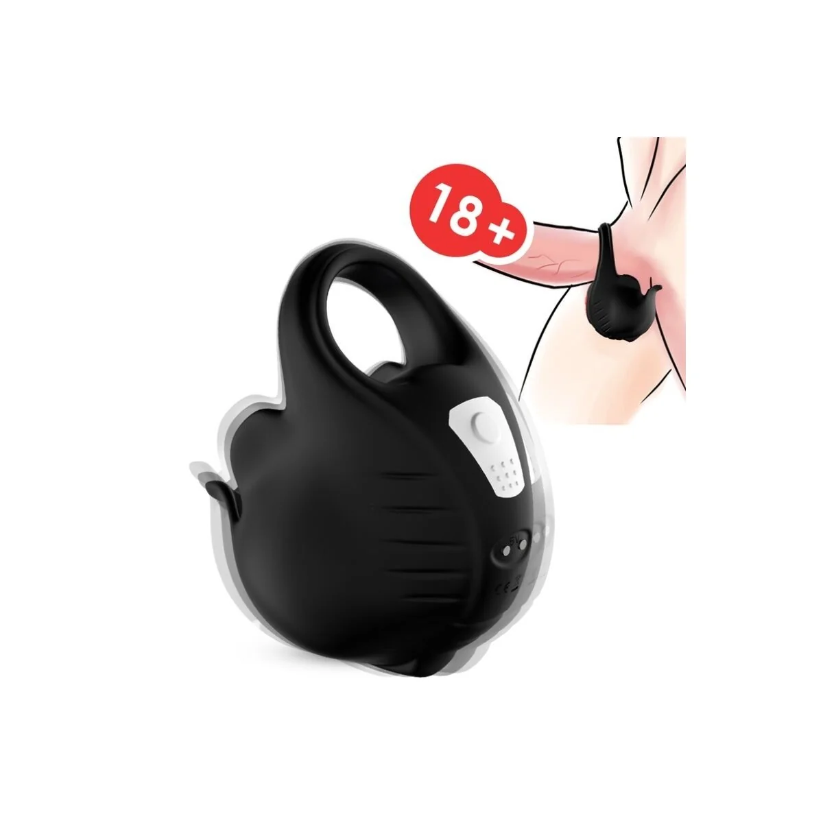 Schröpf-Vibratorring Schwarz von Armony For Him kaufen | Fesselliebe