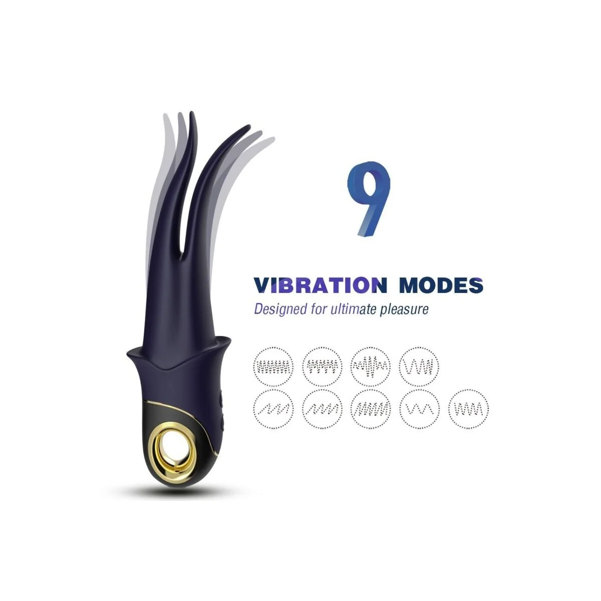 Shadow Vibrator Doppelkopf Teasing Blau von Armony Vibrators kaufen | Fesselliebe