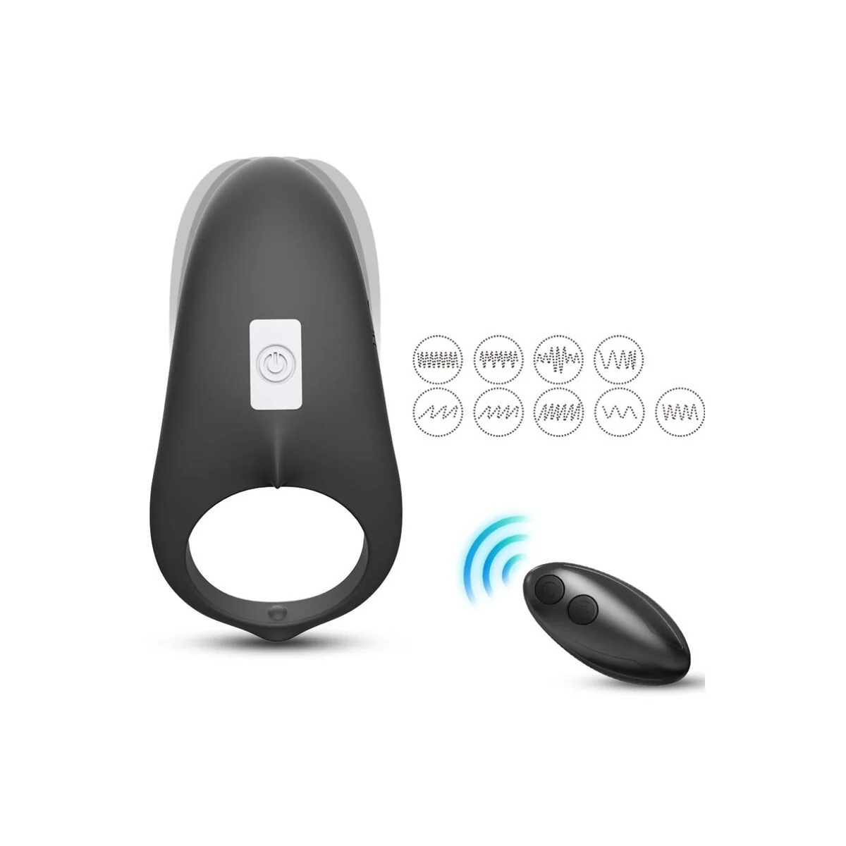 Shark Vibratorring für Paare mit Fernbedienung Schwarz von Armony For Him kaufen | Fesselliebe