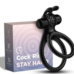 Traveller Doppel-Vibratorring für Paare Rabbit Schwarz von Armony For Him kaufen | Fesselliebe