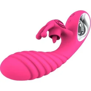 Vicky Rabbit Vibrator mit Fuchsia-Zugringzunge von Armony Vibrators kaufen | Fesselliebe