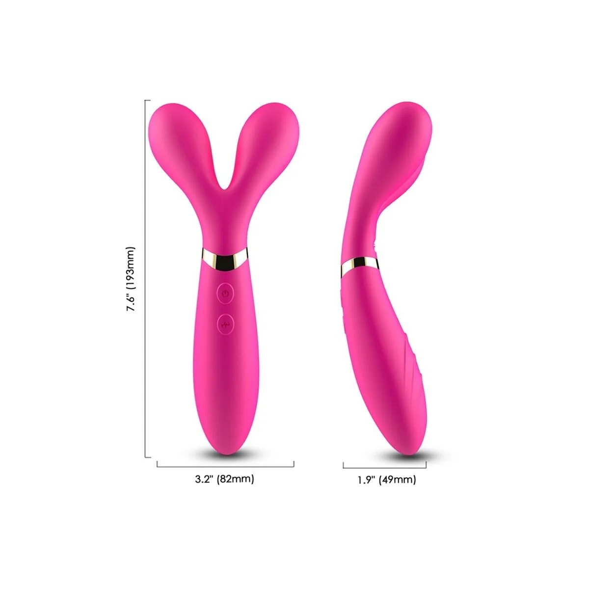 Y-Wand Massager & Vibrator Doppelkopf Fuchsia von Armony Massagers kaufen | Fesselliebe