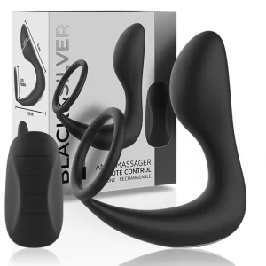 Analmassager mit Fernbedienung, wiederaufladbares Silikon Schwarz von Black&Silver kaufen | Fesselliebe