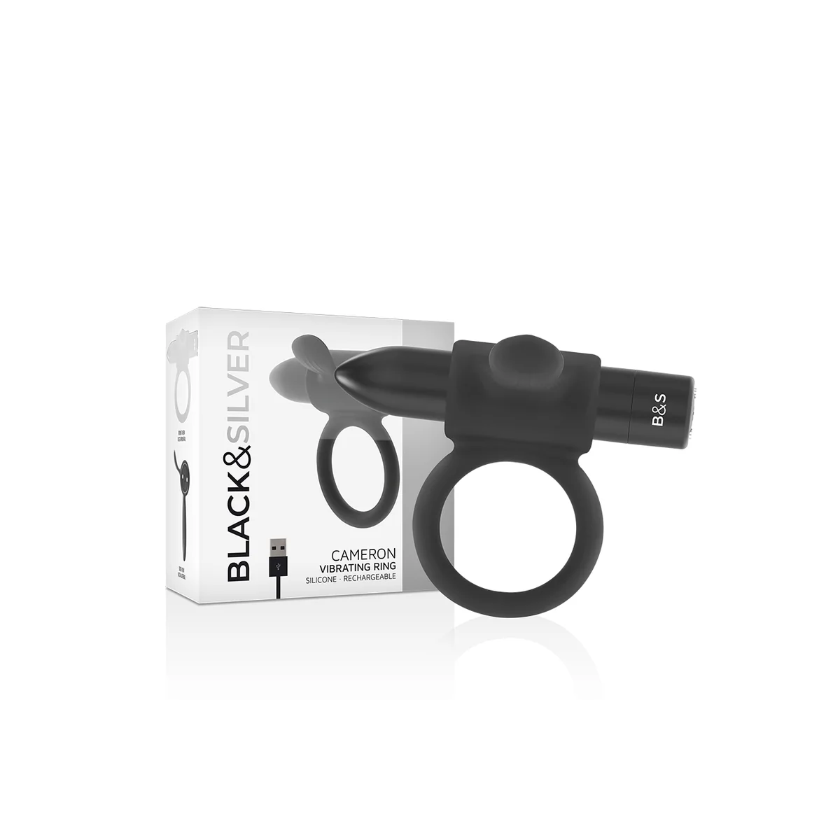 Cameron Schwarz wiederaufladbarer Ring von Black&Silver kaufen | Fesselliebe