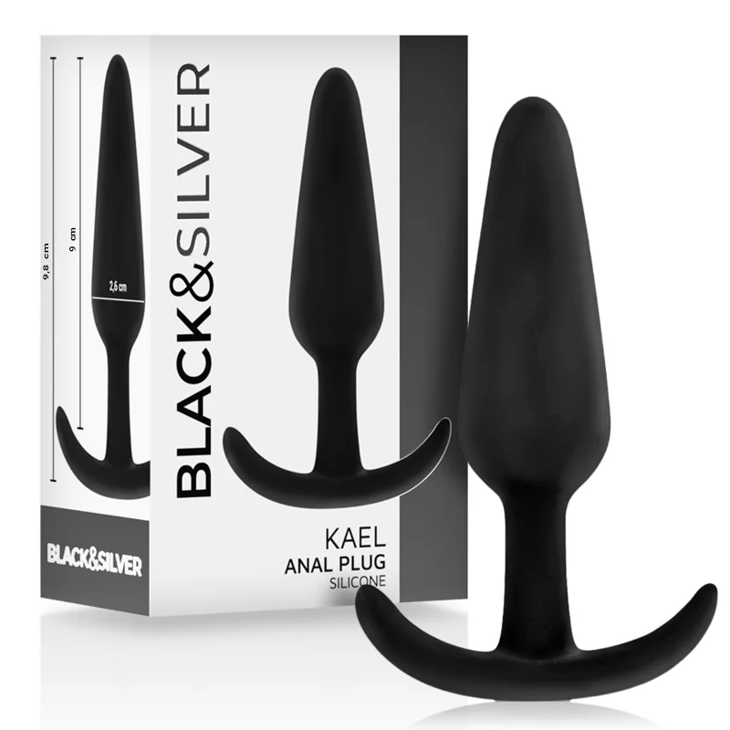 Kael Silikon Analplug mit Mittlerem Griff von Black&Silver kaufen | Fesselliebe