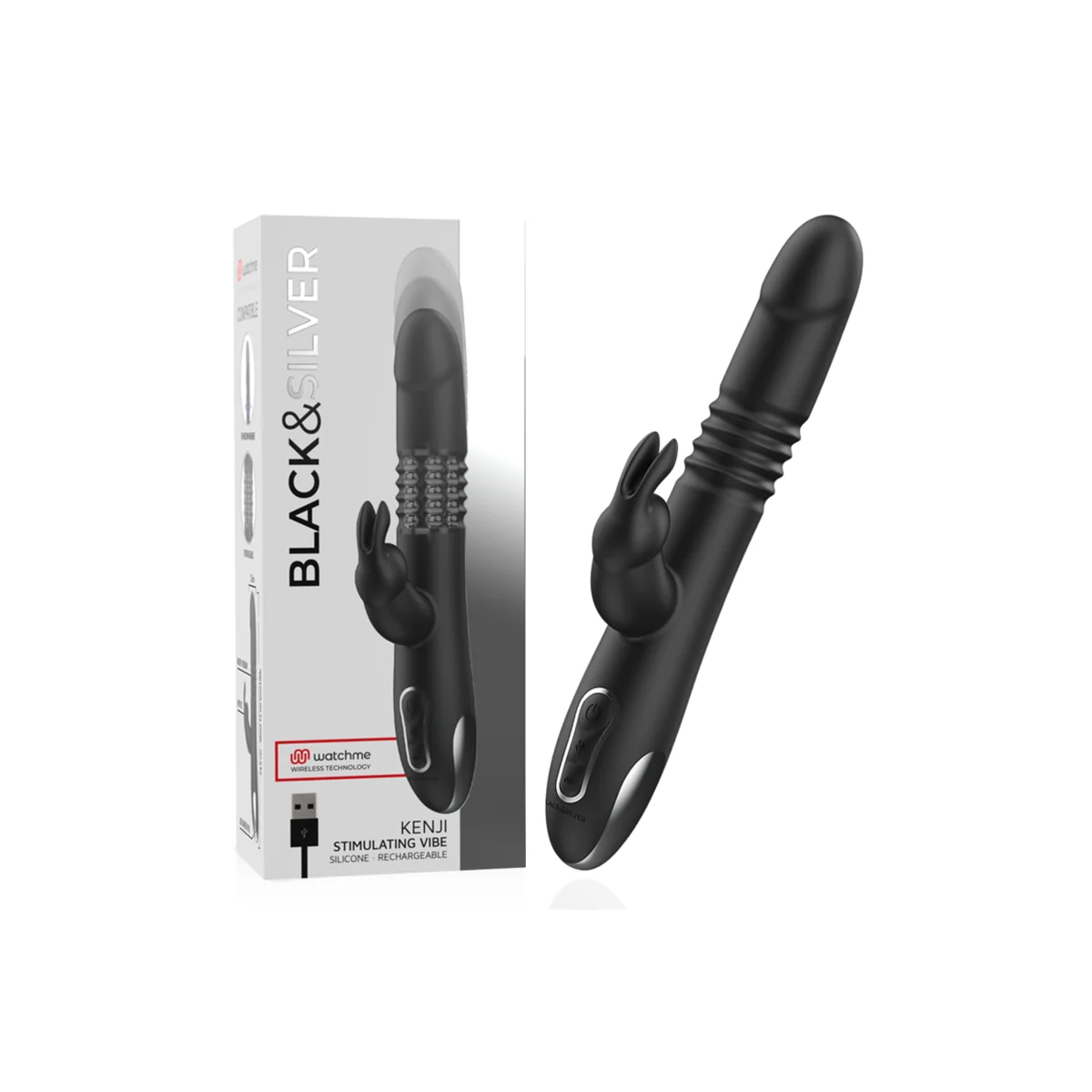 Kenji Stimulierende Vibe, Kompatibel mit Watchme Drahtloser Technologie von Black&Silver kaufen | Fesselliebe