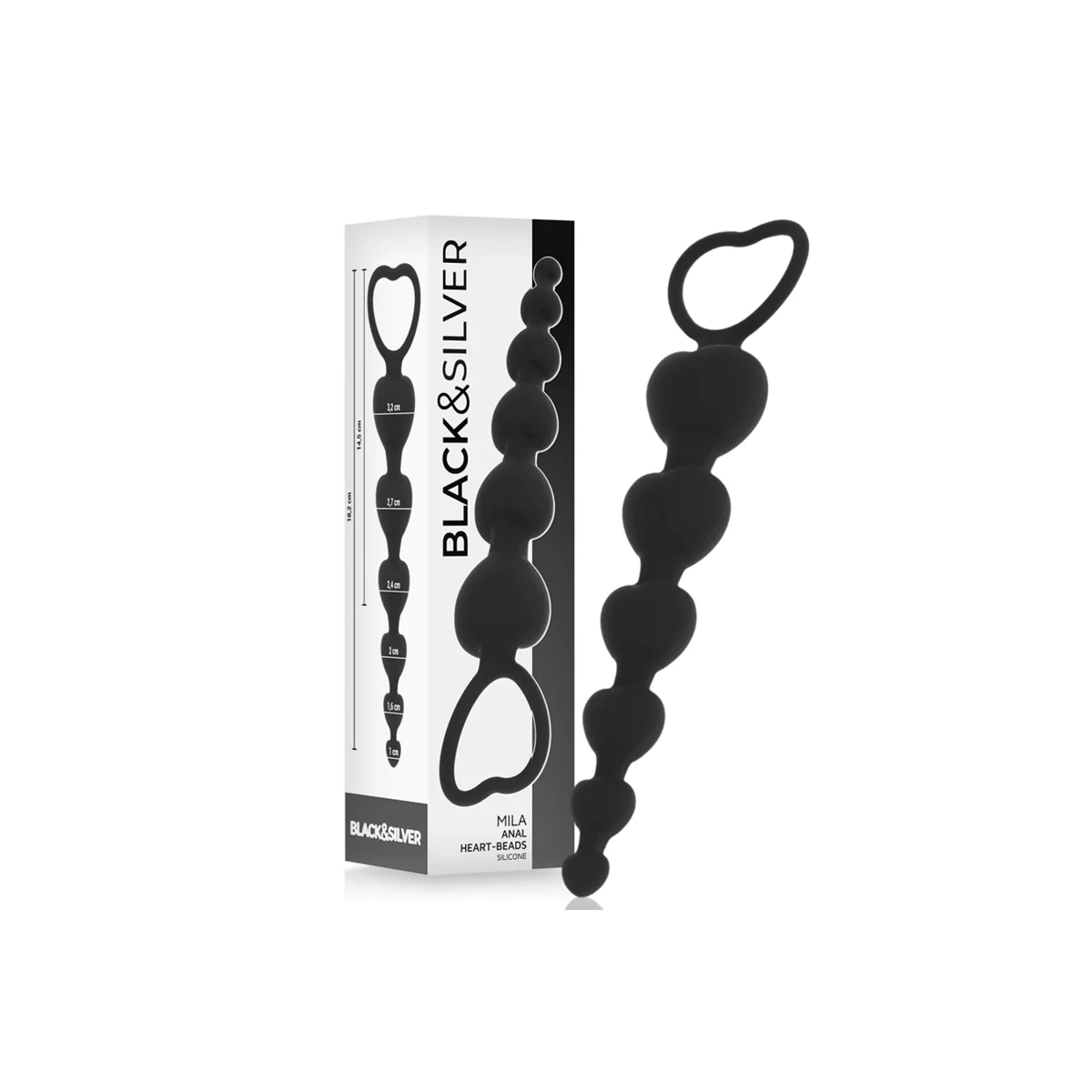 Mila Anal-Herzkette 18 cm von Black&Silver kaufen | Fesselliebe