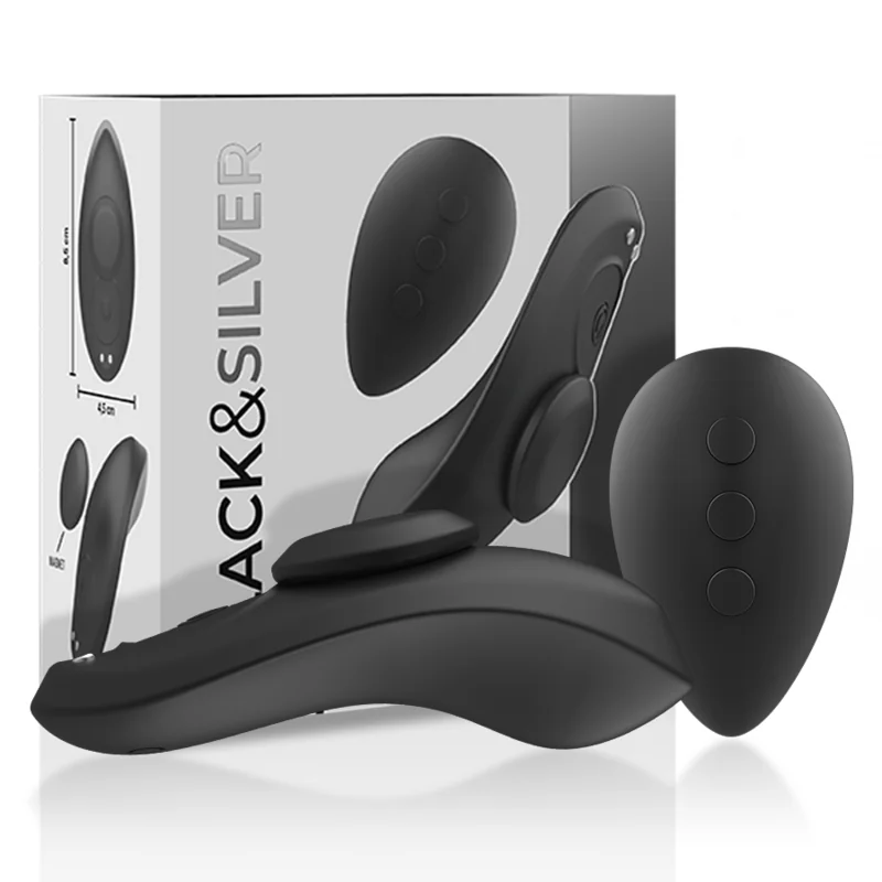 Preston wiederaufladbarer Silikon-Vibrator-Pantie Schwarz von Black&Silver kaufen | Fesselliebe