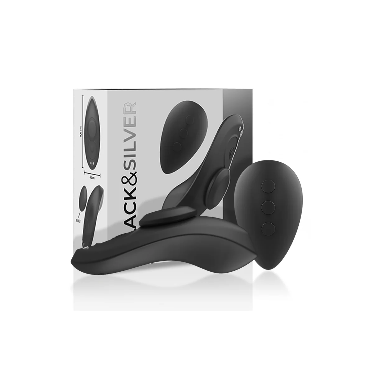 Preston wiederaufladbarer Silikon-Vibrator-Pantie Schwarz von Black&Silver kaufen | Fesselliebe