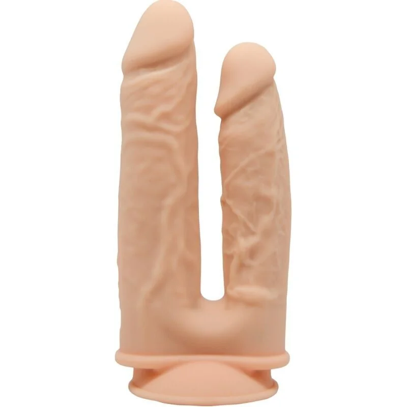 Modell 1 realistischer Penis-Doppelpenetrationsvibrator Premium Silexpan Silikon mit Fernbedienung 17.5 / 19.5 cm von Silexd kaufen | Fesselliebe