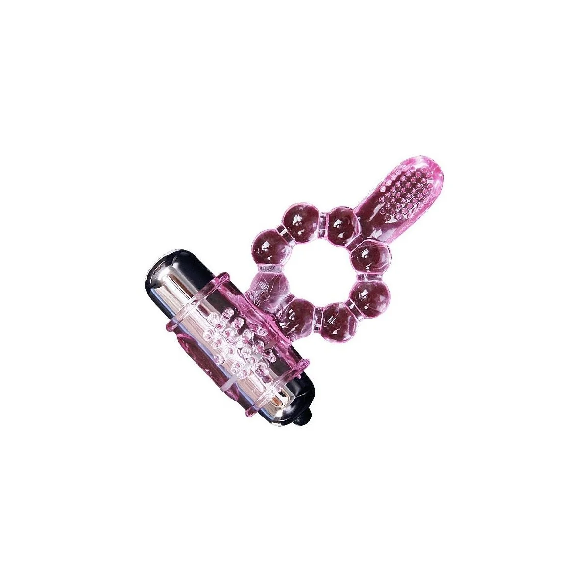 Silikonring 10 Zungenrhythmen mit Rosa Vibration von Baile For Him kaufen | Fesselliebe