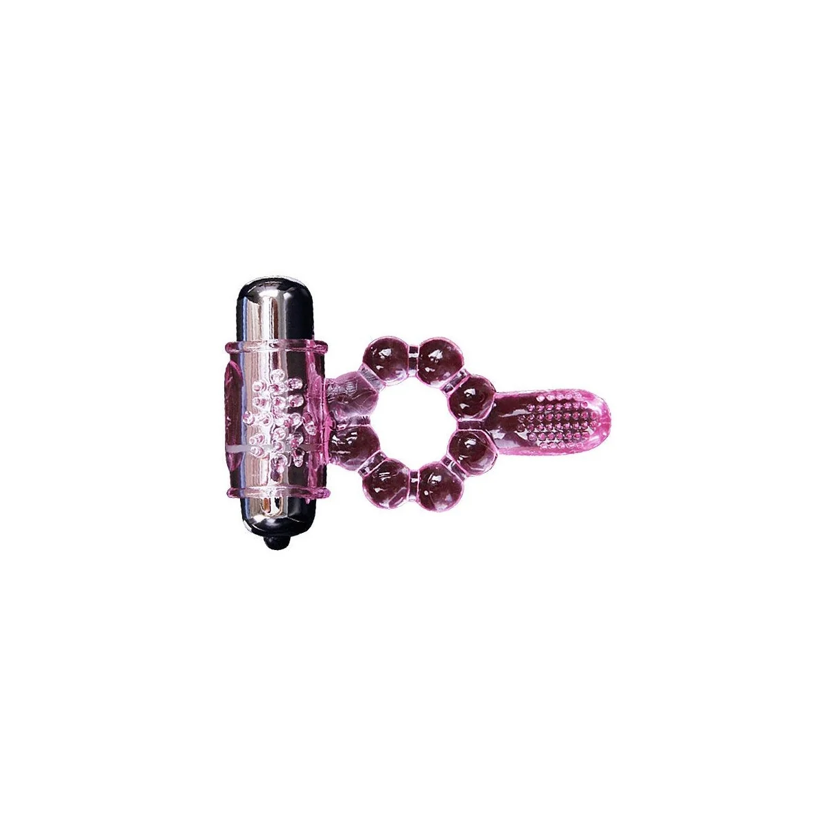 Silikonring 10 Zungenrhythmen mit Rosa Vibration von Baile For Him kaufen | Fesselliebe