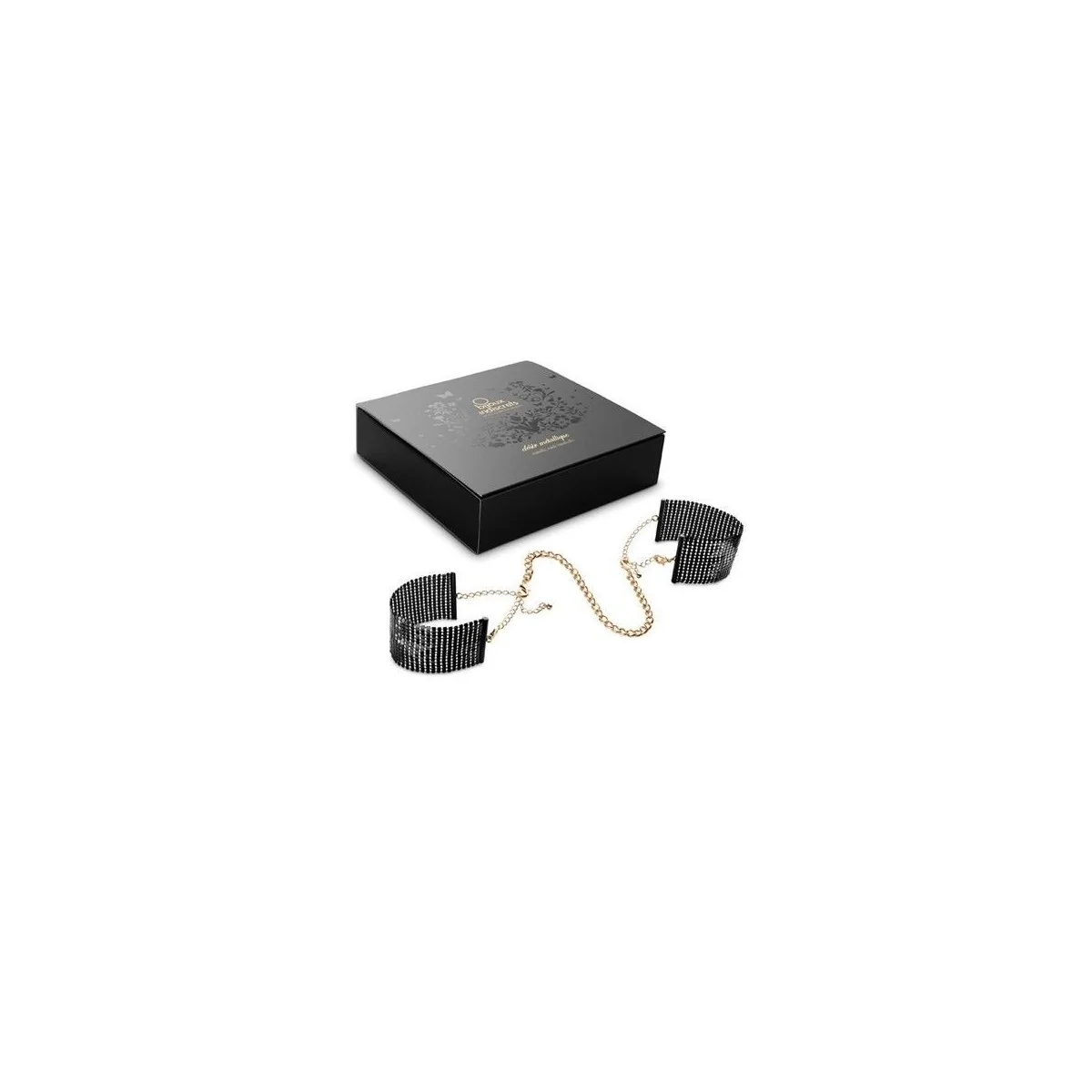 Désir Métallique Handschellen aus Schwarzem Metallgewebe von Bijoux Desire Metallique kaufen | Fesselliebe