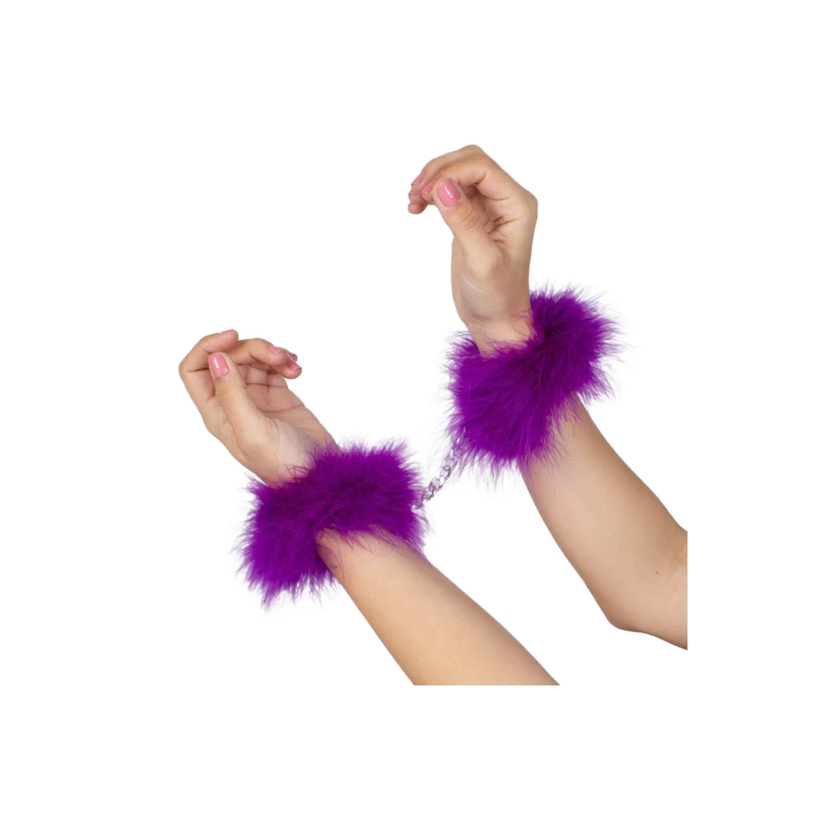 Lila Marabou-Handschellen von Secretplay 100% Fetish kaufen | Fesselliebe