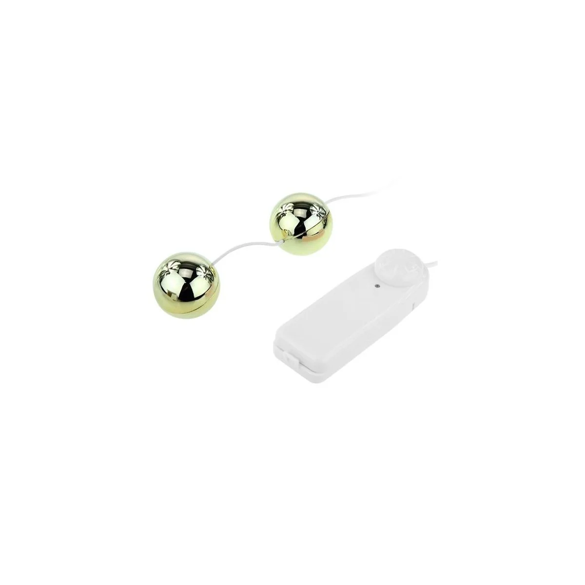 Goldener Vibrator mit Chinesischen Bällen von Baile Stimulating kaufen | Fesselliebe