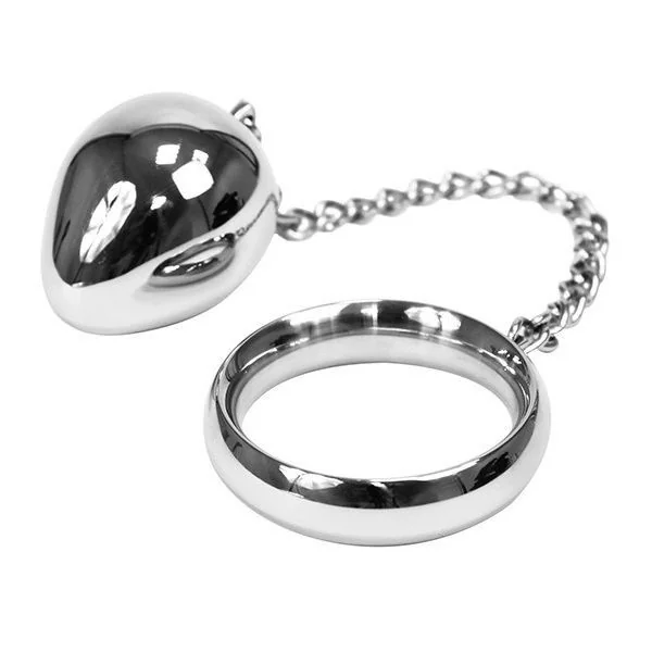 Cockring 40mm + Kette mit Metallkugel von Metal Hard kaufen | Fesselliebe