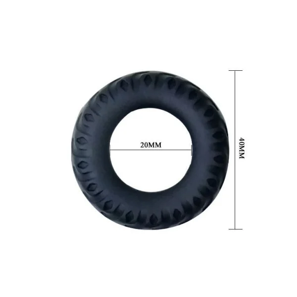 Titan Cockring Schwarz Grün 2 cm von Baile For Him kaufen | Fesselliebe