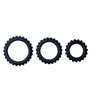 Titan Set 3stk Cockring Schwarz 2.8 + 2.4 + 1.9 cm von Baile For Him kaufen | Fesselliebe