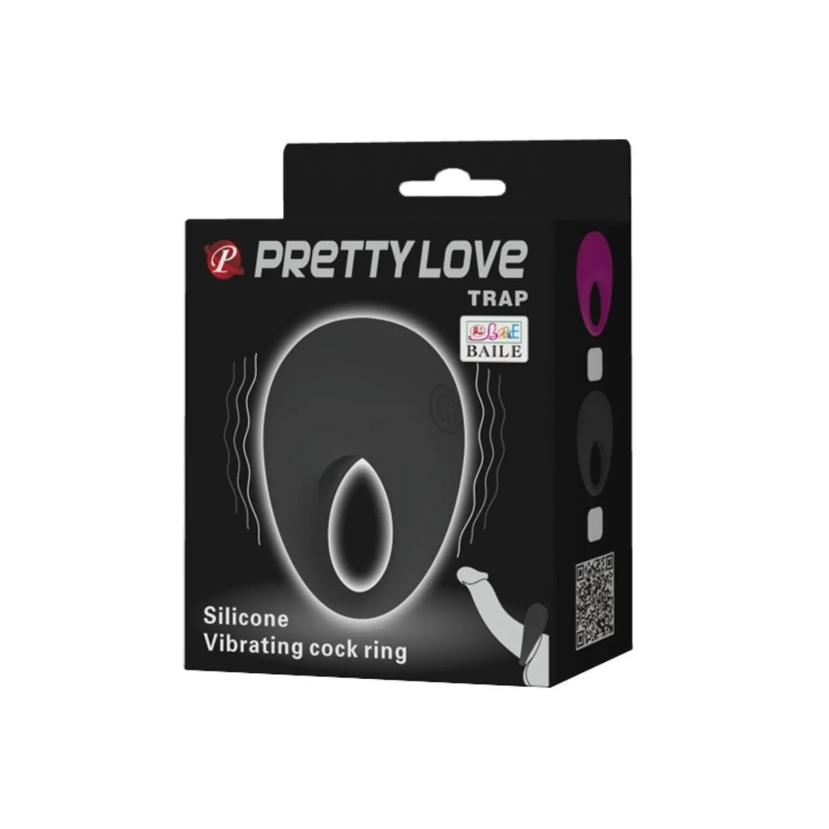 Trap Vibratorring Schwarz von Pretty Love Male kaufen | Fesselliebe