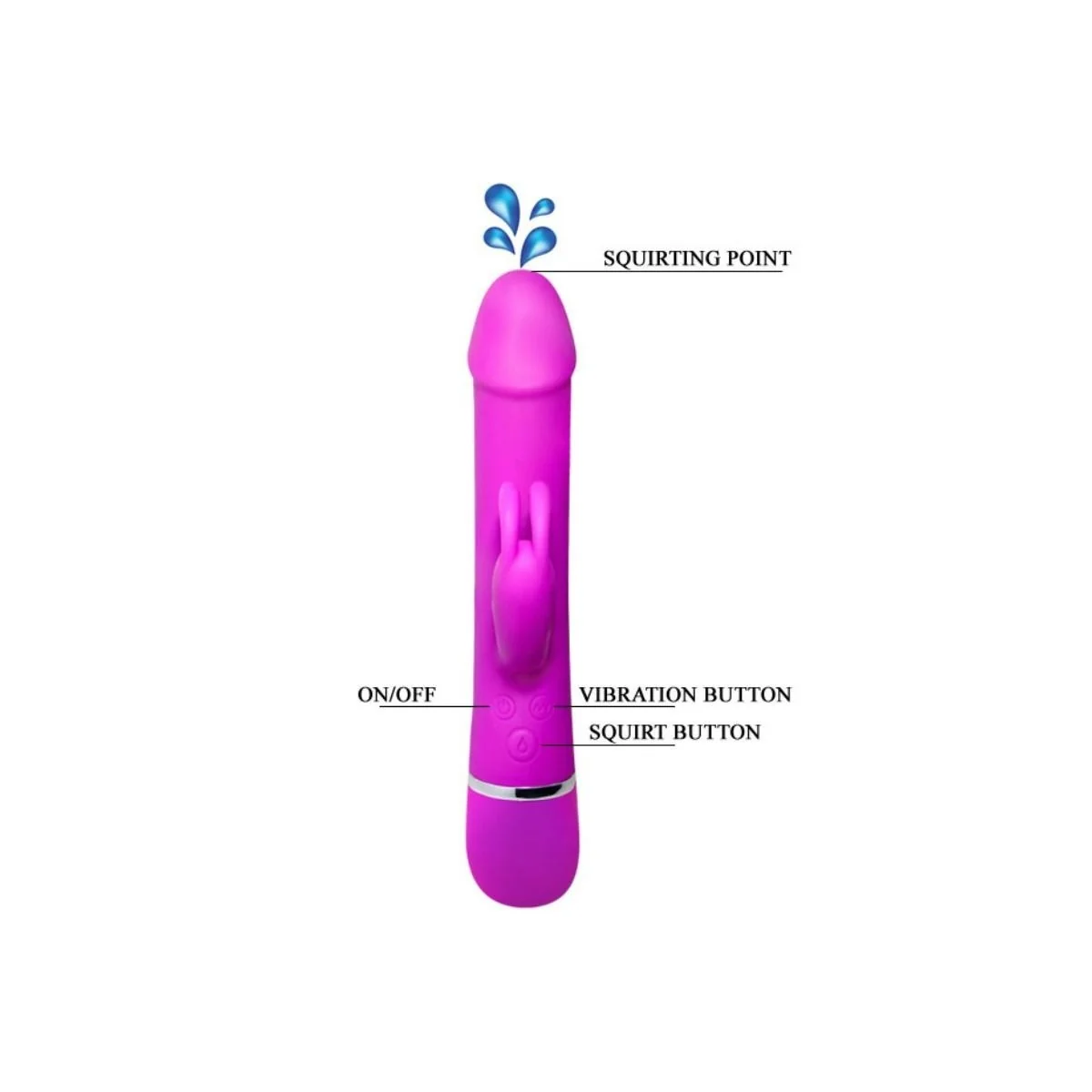 Henry Vibrator mit 12 Vibrationsmodi und Squirt-Funktion von Pretty Love Smart kaufen | Fesselliebe