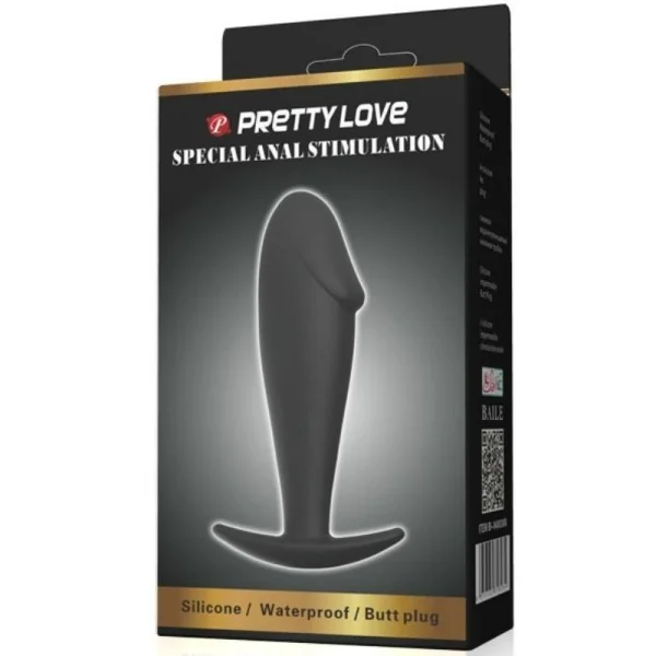 Anal Plug Silikon Penisform Schwarz von Pretty Love Bottom kaufen | Fesselliebe