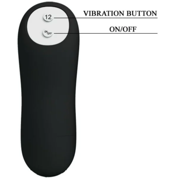 Silikon Anal Plug Penis Form und 12 Vibrationsmodi Schwarz von Pretty Love Bottom kaufen | Fesselliebe