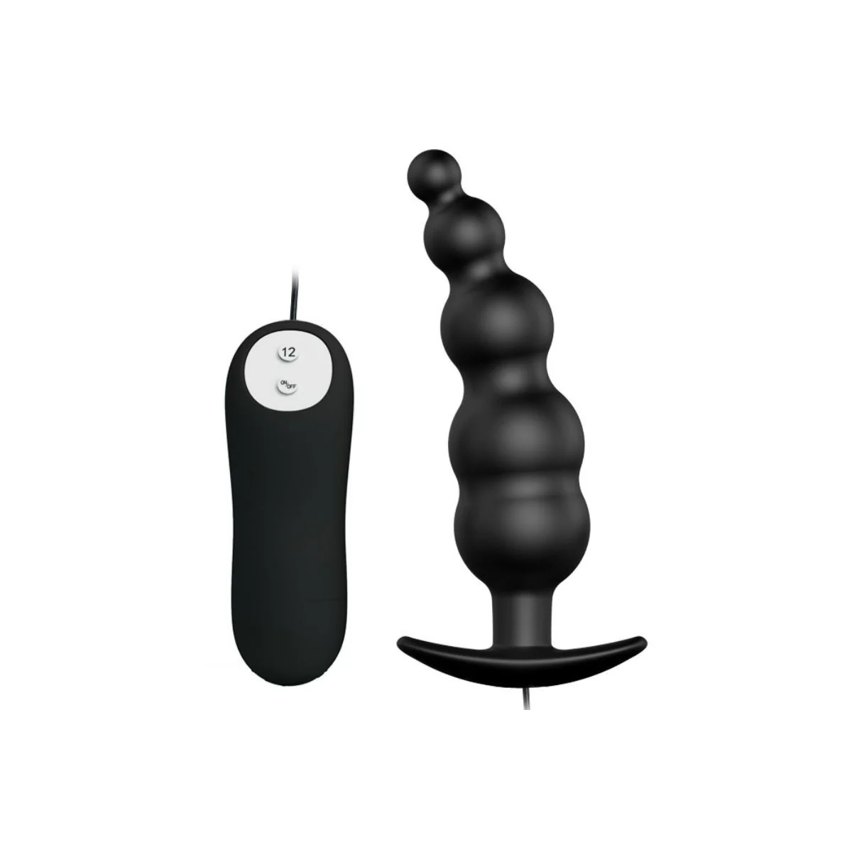 Analplug aus Silikon Extra Stimulation und 12 Vibrationsmodi Schwarz von Pretty Love Bottom kaufen | Fesselliebe