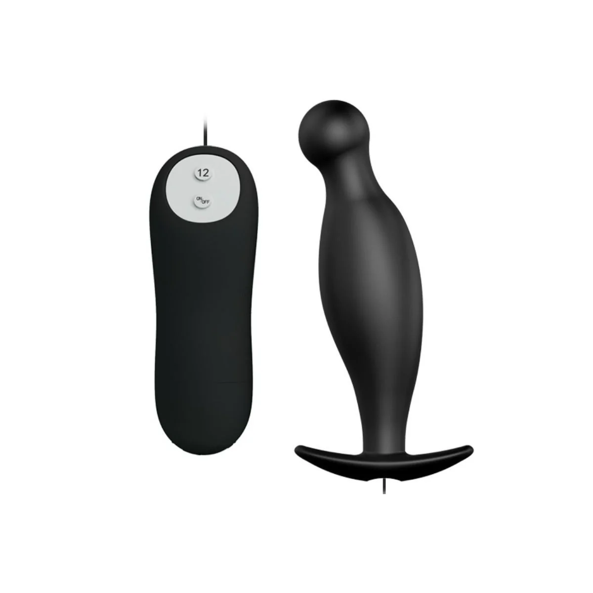 Silikon Analplug 12 Vibrationsmodi Schwarz von Pretty Love kaufen | Fesselliebe