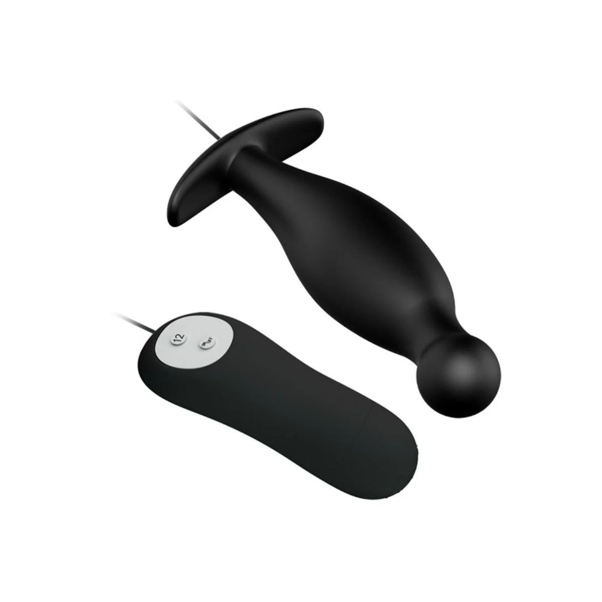 Silikon Analplug 12 Vibrationsmodi Schwarz von Pretty Love kaufen | Fesselliebe