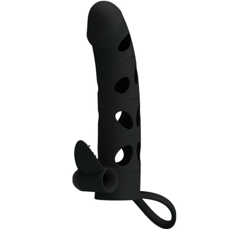 Silikonhülle mit Vibration 15.2 cm von Pretty Love Male kaufen | Fesselliebe