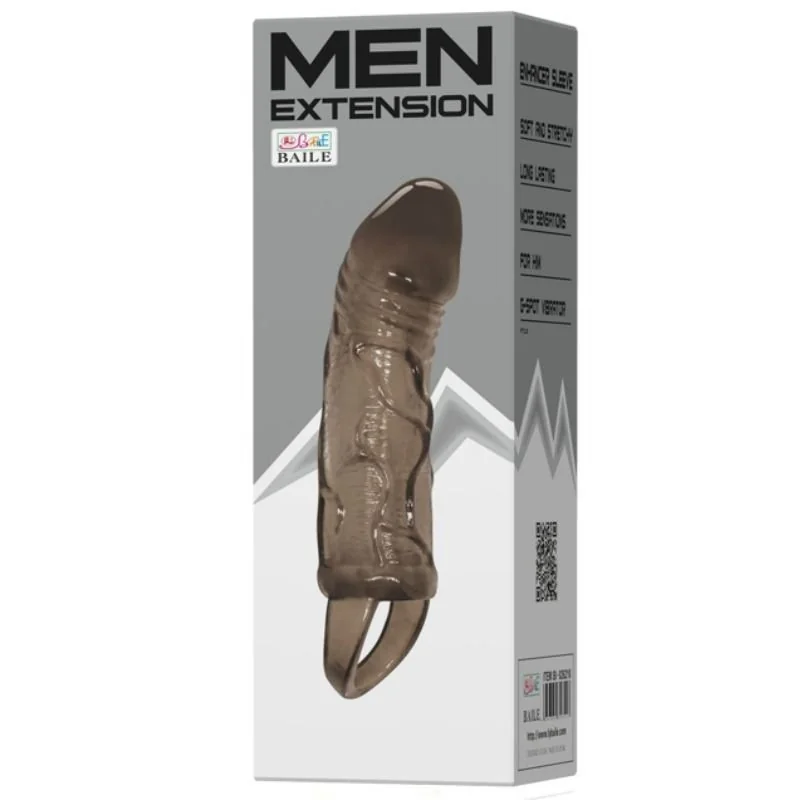 Penis Extender Cover mit Gurt für Hoden Schwarz 13.5 cm von Baile For Him kaufen | Fesselliebe