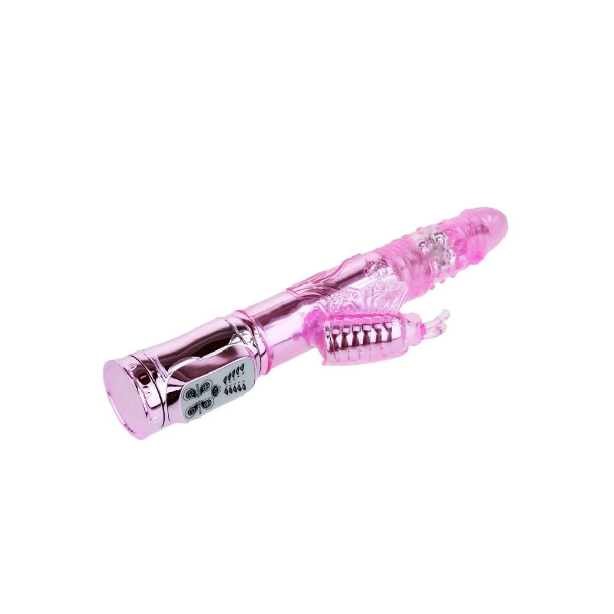 wiederaufladbarer Vibrator mit Rotation und Pochenden Schmetterlingsstimulator von Baile Rotations kaufen | Fesselliebe