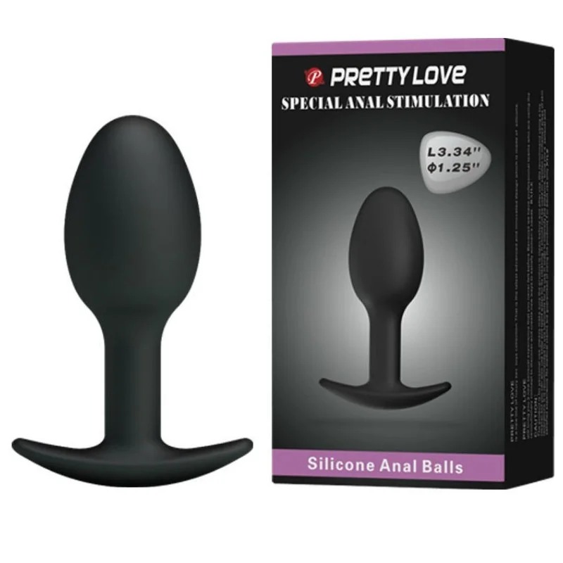 Silikon Analplug 6.5 cm Schwarz von Pretty Love Bottom kaufen | Fesselliebe