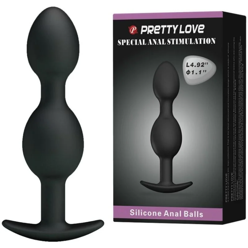 Silikon Analkugeln 12.5 cm Schwarz von Pretty Love Bottom kaufen | Fesselliebe 2