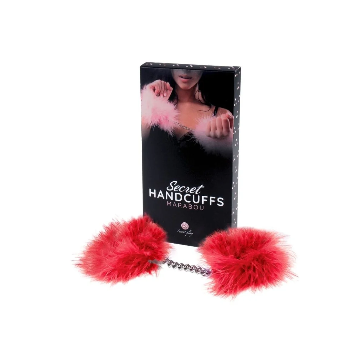 Rote Marabou-Handschellen von Secretplay 100% Fetish kaufen | Fesselliebe