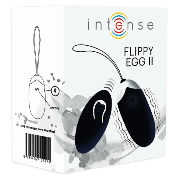 Flippy Ii Vibrierendes Ei mit Fernbedienung Schwarz von Intense Couples Toys kaufen | Fesselliebe