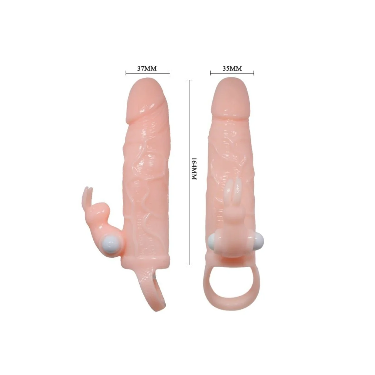 Brave Man Penisabdeckung mit Kaninchen und Doppelmotor Fleisch 16.5 cm von Baile For Him kaufen | Fesselliebe