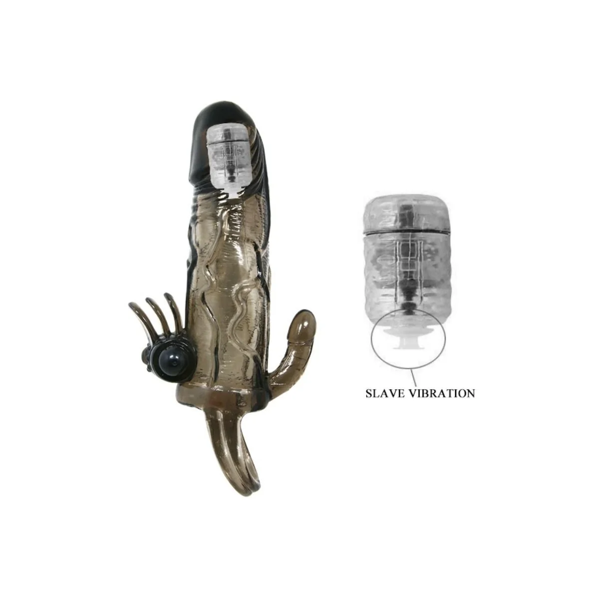 Brave Man Penishülle mit Klitoris und Analstimulation Doppelte Kugel Schwarz 16.5 cm von Baile For Him kaufen | Fesselliebe