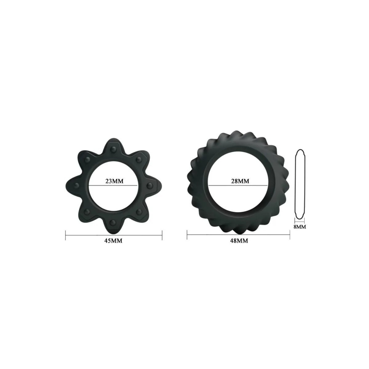 Kit 2 Ring Blühende Silikonringe von Baile For Him kaufen | Fesselliebe