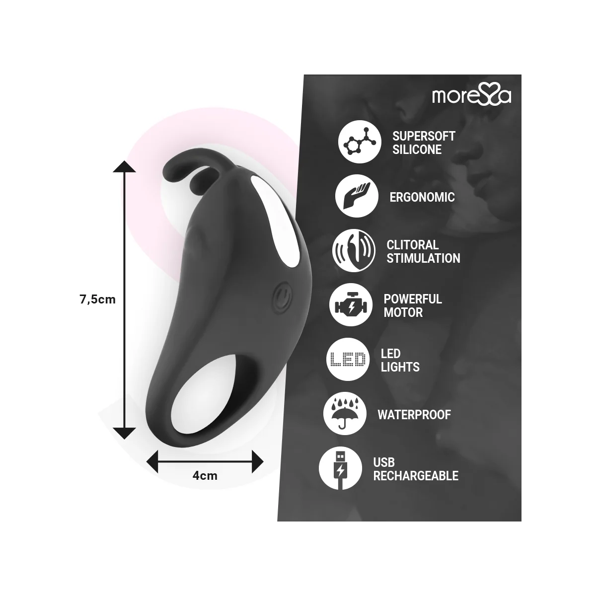 Brad Premium Silikon wiederaufladbar Schwarz von Moressa kaufen | Fesselliebe