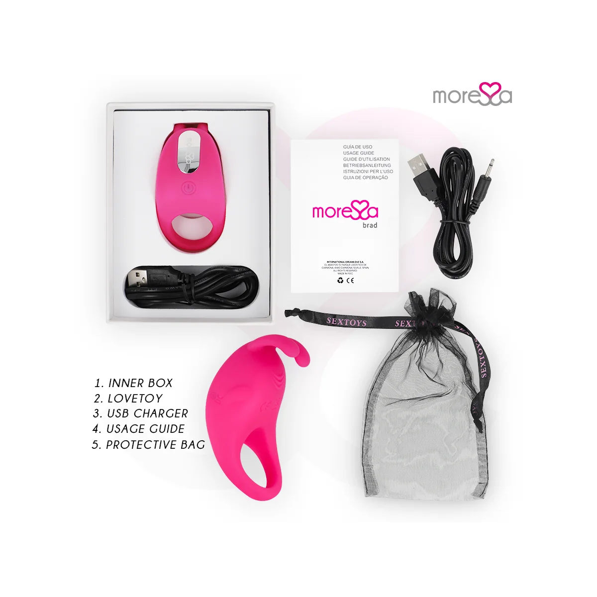 Brad Premium Silikon wiederaufladbar Rosa von Moressa kaufen | Fesselliebe