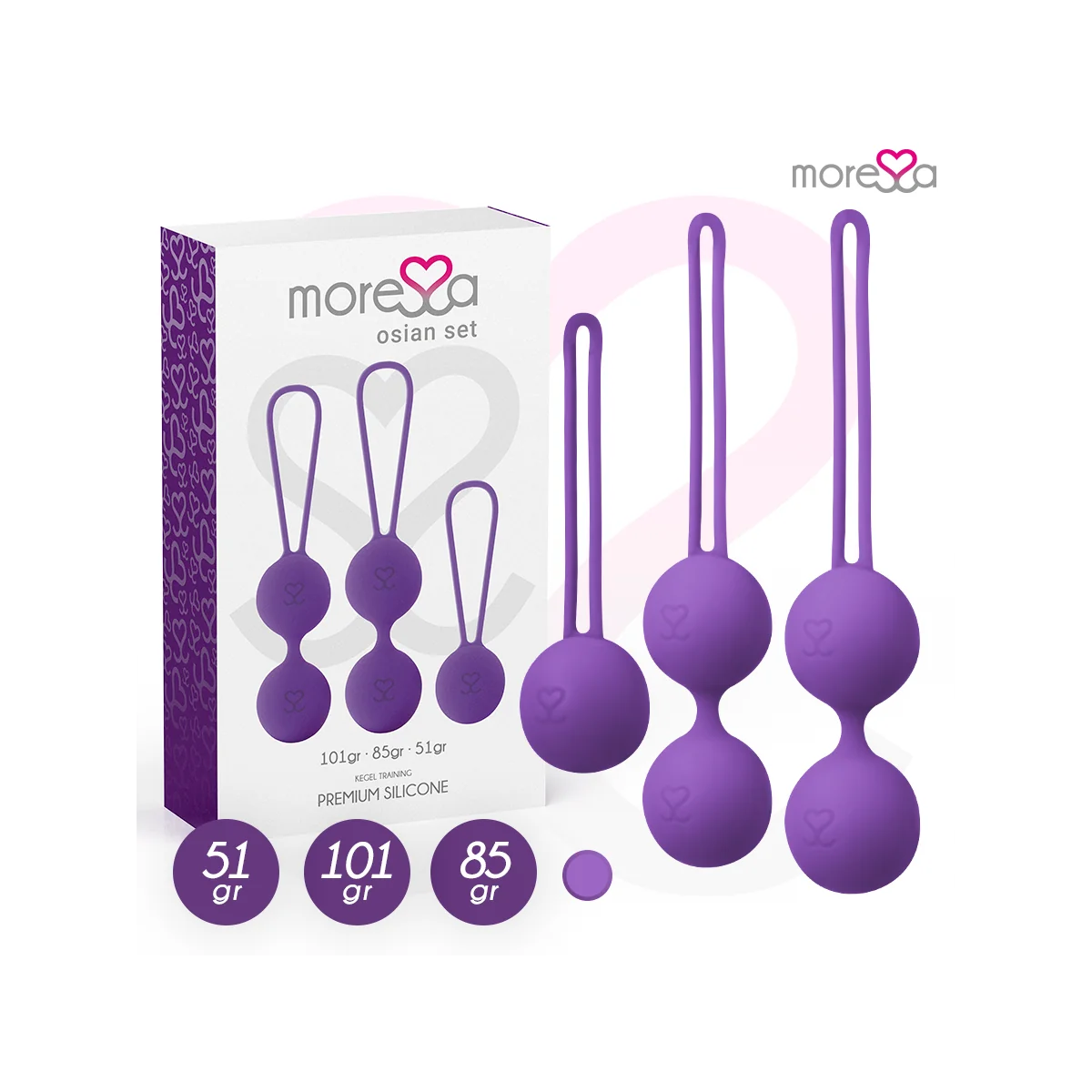 Osian Set Premium Lila Silikon von Moressa kaufen | Fesselliebe