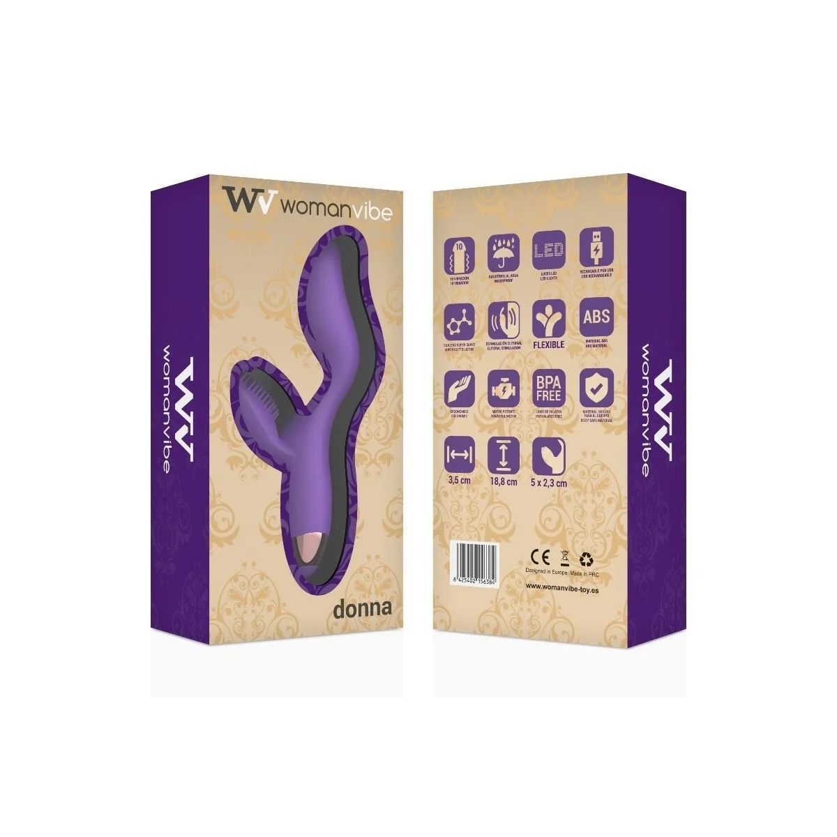 Donna Aufladbarer Silikonvibrator von Womanvibe kaufen | Fesselliebe