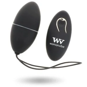Alsan Egg mit Fernbedienung Schwarz Silikon Schwarz von Womanvibe kaufen | Fesselliebe