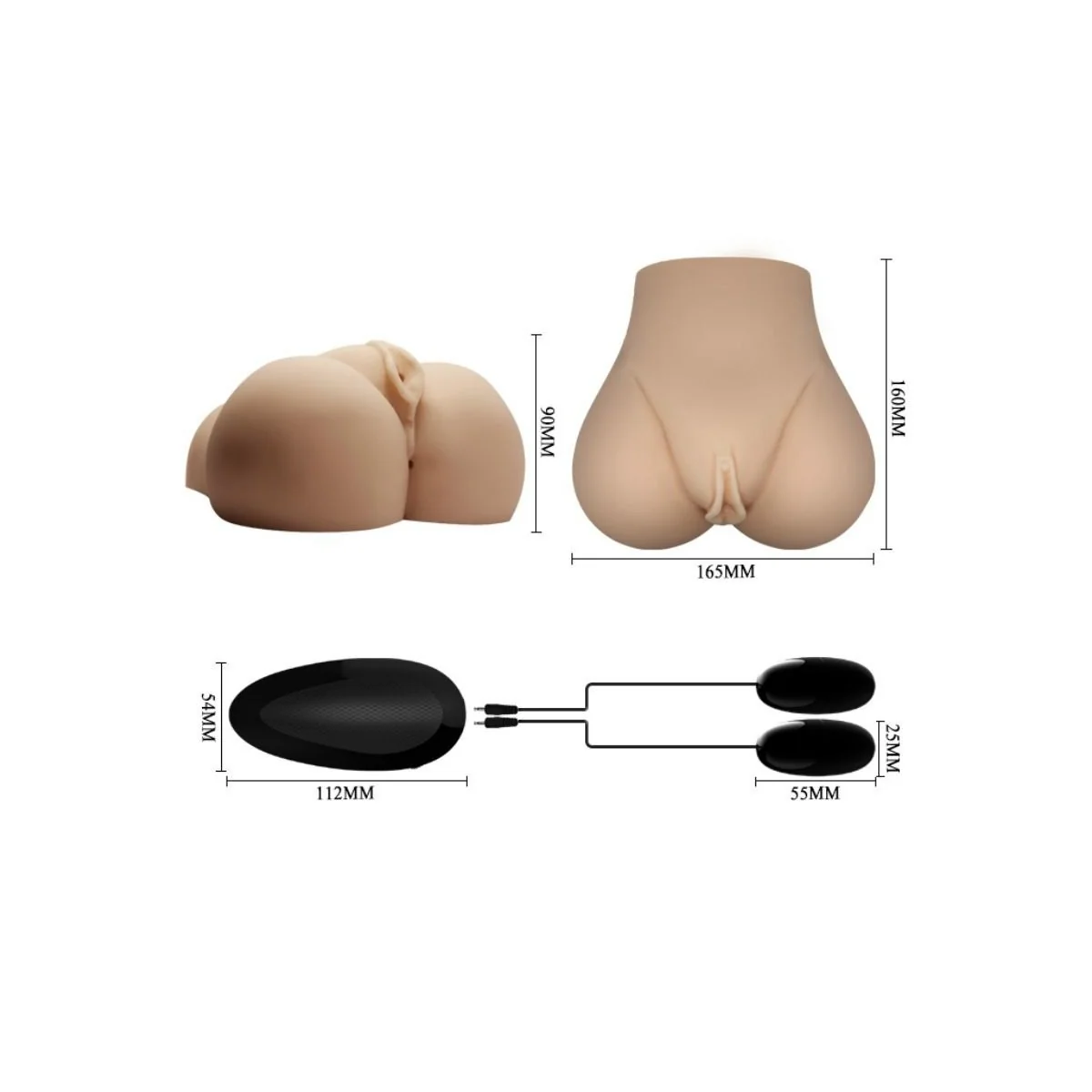 Realistische Vagina und Anus mit Vibrationsposition 7 von Crazy Bull kaufen | Fesselliebe